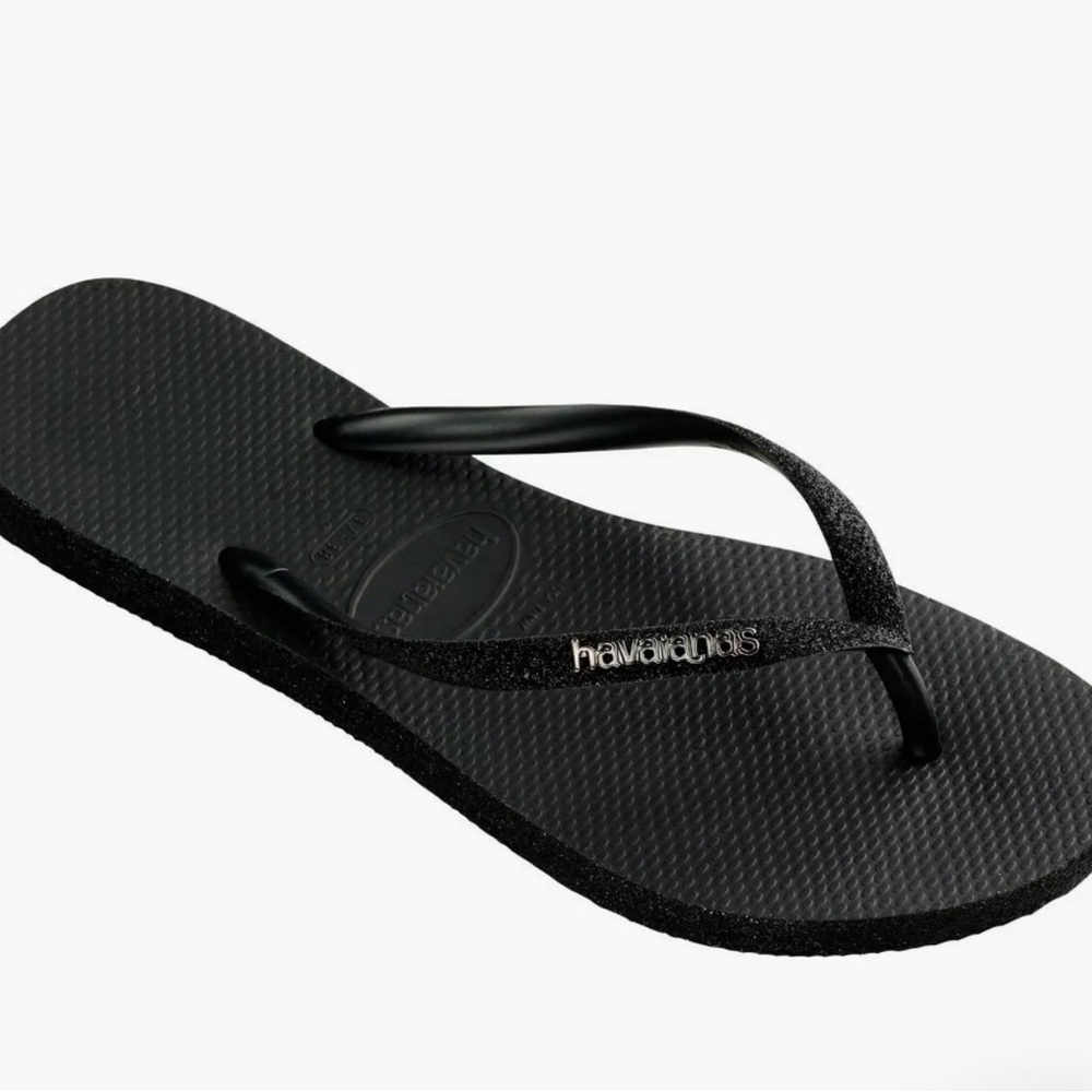 Havianas Slim Sparkle Flip Flop Black Size 6 (Women) - Picture 6 of 6